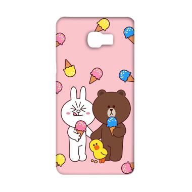 Bunnycase Hp Wallpaper Line Brown And Cony Li0198 Custom Hardcase Casing For Samsung Galaxy C9 Pro