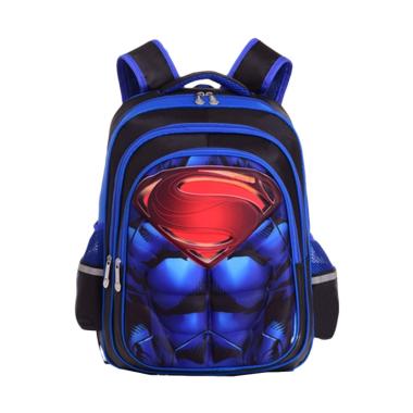 DJ Fashion P1013 Superman Tas Ransel Anak SD [3 Ruang/ 16 Inch]