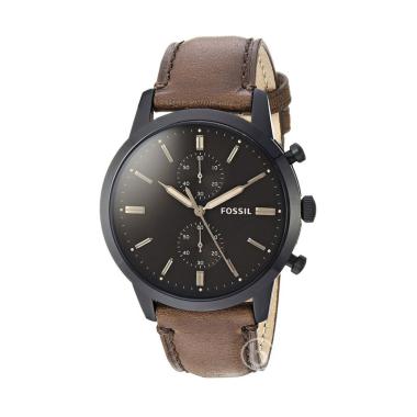 Fossil Townsman Chronograph Jam Tangan Pria - Dark Brown [Original/ FS5437] Dark Brown