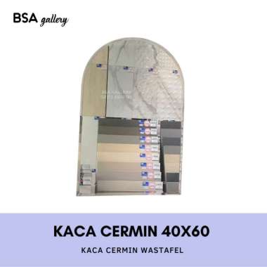 KACA CERMIN KAMAR MANDI POLOS 40X60 / CERMIN GANTUNG WASTAFEL WC