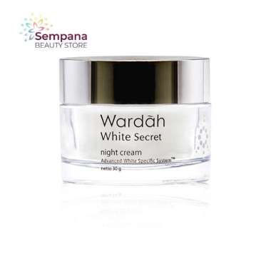 Wardah White Secret Night Cream - Krim Malam Memutihkan / Krim Pemutih dan Pencerah Wajah / Krim Mal
