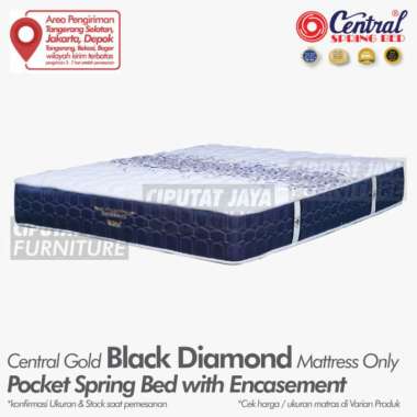 Spring bed Central Gold Black Diamond Pocket Spring - kasur saja 180 x 200