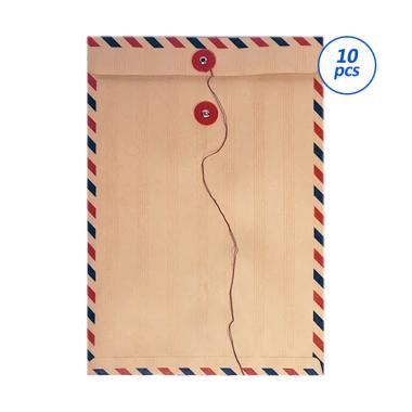 Airmail Bertali Folio Amplop - Coklat [10 pcs] Coklat