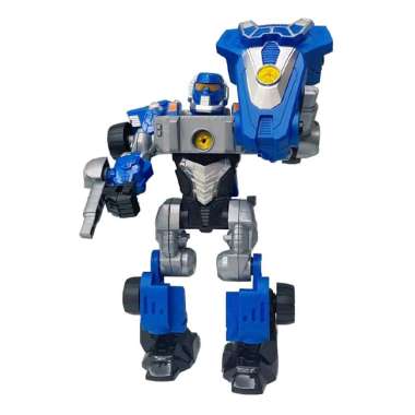 ONE-M214 Mainan Robot Anak Laki Laki Robot Deformation 2IN1 DIY Puzzle Toys Mainan Bongkar Pasang De