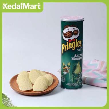 Promo Harga Pringles Potato Crisps Salt & Seaweed 107 gr - Blibli