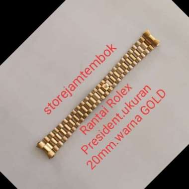 SALE RANTAI/TALI/STRAP ROLEX PRESIDENT.UKURAN 20 MM,WARNA GOLD.