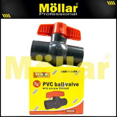 HSS 880A Ball Valve 3/4" PVC Polos Stop Kran Air Saluran Pipa Plastik