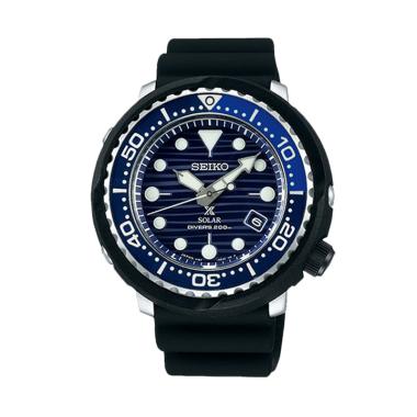 Seiko Prospex Tuna Save The Ocean Solar Divers 200M Rubber Strap Jam Tangan Pria - Black [SNE518P1/