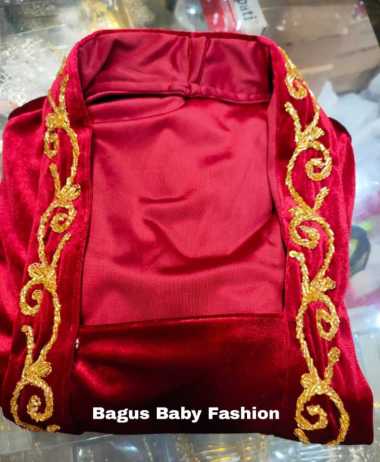 Kebaya Bludru Ukir Bunga Jepara Cantik Kebaya Aja Merah Payet Gold