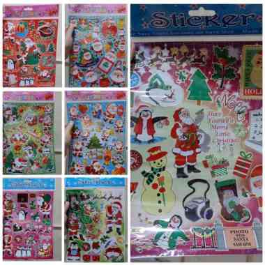 STIKER LASER SANTA CLAUS STIKER HIASAN SINTERKLAS UNTUK ANAK SEKOLAH MINGGU