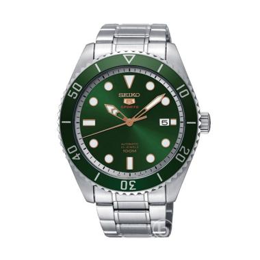 Seiko 5 Sunray Dial Automatic Jam Tangan Pria [Original/ SRPB93K1] Green