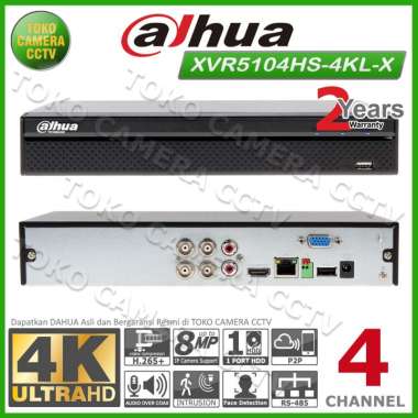 DVR DAHUA 4 CHANNEL DH-XVR5104HS-4KL-X DVR 4CH DAHUA 4K 8MP