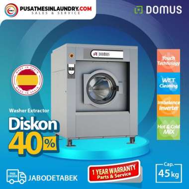 Washer Extractor 45 Kg, Mesin Cuci Laundry Tipe Electric, Domus Washer Extractor