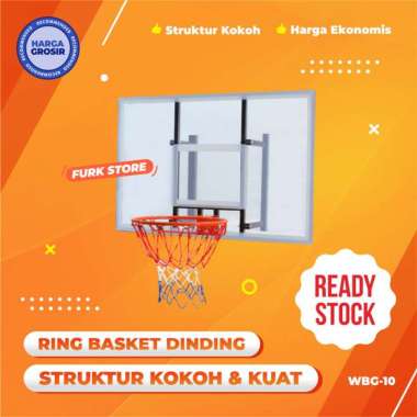 Ring Basket Akrilik, Ring Basket Tempel Dinding, Papan Pantul Basket Akrilik WBG-10