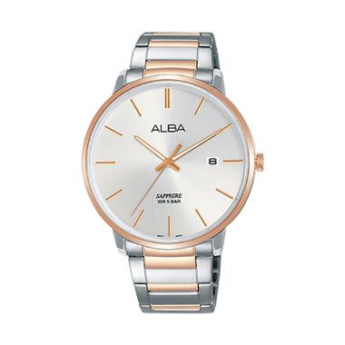Alba Dial Stainless Steel Analog Jam Tangan Pria [AS9G56X1/ AS9G60X1] Silver-Rose Gold