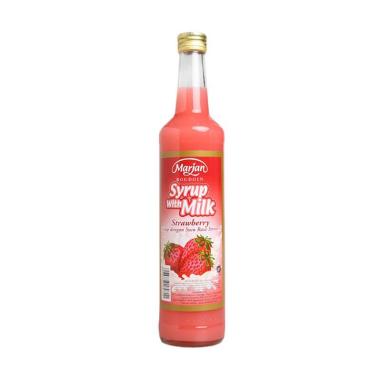 Promo Harga Marjan Syrup with Milk Strawberry 460 ml - Blibli
