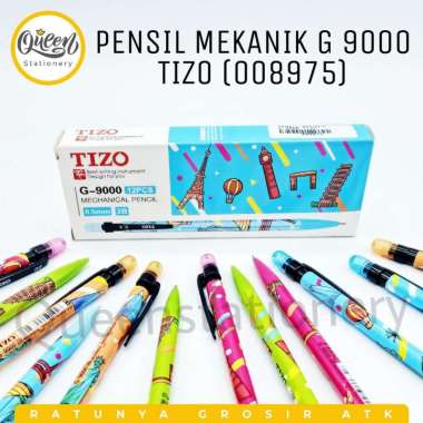 (6 PCS) PENSIL MEKANIK 0.5 TIZO / PENSIL ISI LUCU / PENSIL MEKANIK MOTIF / MECHANICAL PENCIL / TIZO 
