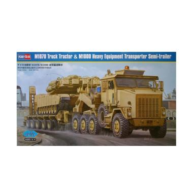 Hobby Boss 85502 M1070 Truck Tractor & M1000 Heavy Equipment Transporter Semi Trailer Model Kit [1:3