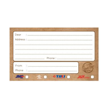 Vingy Home Decor Stiker Alamat Pengiriman Coklat