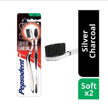 PEPSODENT Sikat Gigi Silver Charcoal 2s