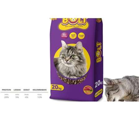Harga makanan kucing bolt 20kg
