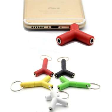 Twelven Audio Splitter 3.5mm Stereo Audio Jack 2 Way V-Splitter (2 AUDIO NO MIC)