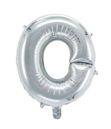 OEM SK-C390 Ballon Foil Abjad Alphabet Polos Silver A-Z Balon Foil Angka 0-9 / Balon Foil Huruf Abja