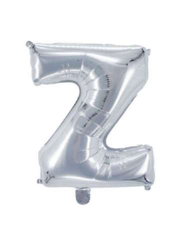 OEM SK-C390 Ballon Foil Abjad Alphabet Polos Silver A-Z Balon Foil Angka 0-9 / Balon Foil Huruf Abja