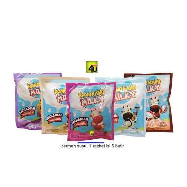 Nano Nano MILKY - Permen Susu - 1 SACHET Isi 6 butir COOKIES CREAM