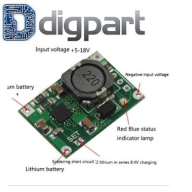 TP5100 2Cells Single 1-2A PCB 18650 4.2V 8.4V Charger Module Lithium ion