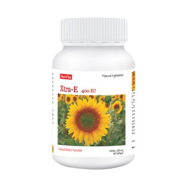 Maxvita Xtra E 400 Iu Vitamin E Suplemen Kecantikan Kulit Sehat 60 Tablet