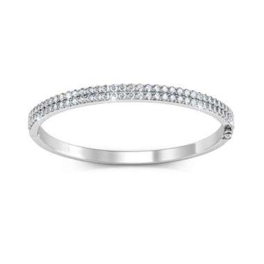 Glamour Bangle - Gelang Crystal by Her Jewellery White Gold