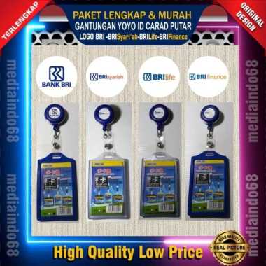 YOYO GANTUNGAN ID CARD PUTAR -BANK BRI-SYARI'AH-LIFE-FINANCE BRI Biru