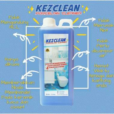 Pembersih Kerak Keramik Kamar mandi Ampuh KEZCLEAN PORCELAIN CLEANER 5 Liter Non HCL
