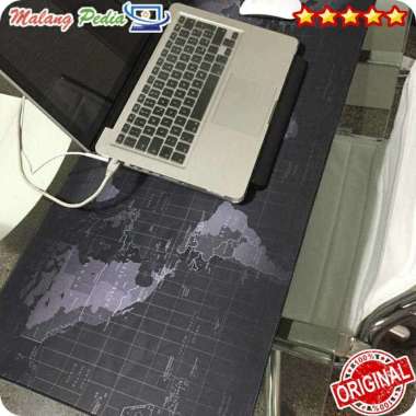 Mouse Pad Alas Desk Mat Meja Kerja Gaming XL Gamer Jumbo Besar Lebar 40x80 cm Peta Dunia