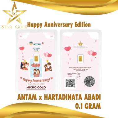 LOGAM MULIA MICRO GOLD ANTAM HARTADINATA 0.1 GRAM ANNIVERSARY SERIES 2