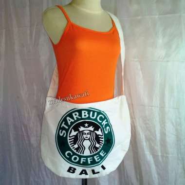 Tas selempang kain blacu khas bali Starbuk