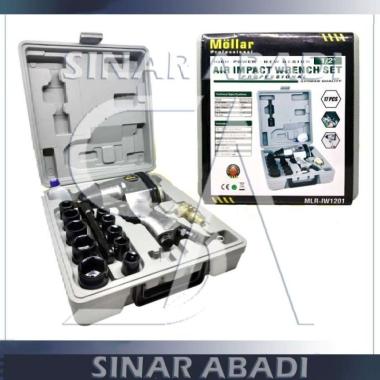 MOLLAR Air Impact Wrench Kit 1/2 Mesin Baut Kompresor Sok Sock Angin