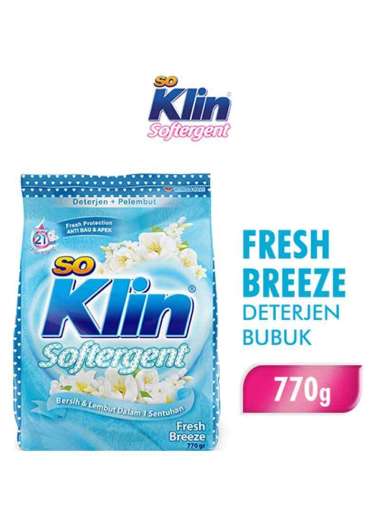 Promo Harga So Klin Softergent Blue Cloud Fresh Breeze 770 gr - Blibli