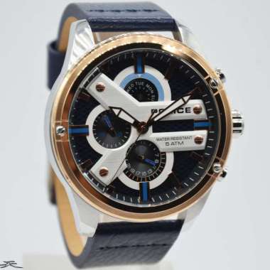 POLICE PL.14837JS-02 / 14837JSB-02 / 14837JSTR-03 - Jam Tangan Pria Kulit Original JSTR-03 Blue Gold