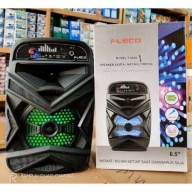 Speaker bluetooth Fleco 6.5 inci F 6606 / F6603 wireless free mic karaoke speaker Fleco F6606 / 6603