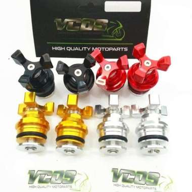 Preload Adjuster VCOS Ninja 250R Ninja 250 Fi Z250 fi Baut Tutup Shock - Kuning