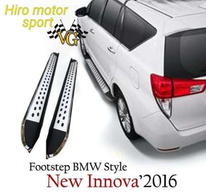 Foot Step Injakan Samping Innova reborn Chrome Black