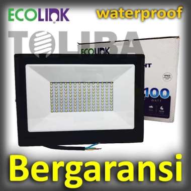 lampu sorot led ecolink 100 watt 100w kap tembak outdoor anti air sni Putih