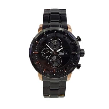 Alexandre Christie Chronograph Stainless Steel Jam Tangan Pria [AC6323MC]  Black Rosegold