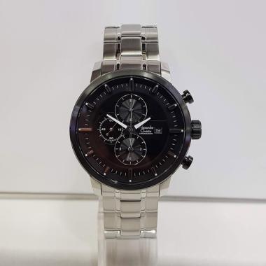 Alexandre Christie Chronograph Stainless Steel Jam Tangan Pria [AC6323MC]  Silver Black