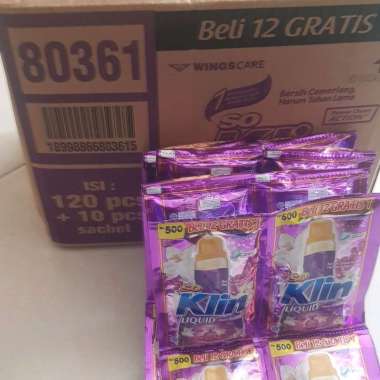 Promo Harga SO KLIN Liquid Detergent + Anti Bacterial Violet Blossom 22 ml - Blibli