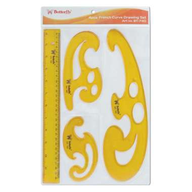 Penggaris Pola Baju Butterfly BT-740 / Set Penggaris