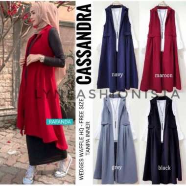 Jual Long Cardigan Wanita Tanpa Lengan 