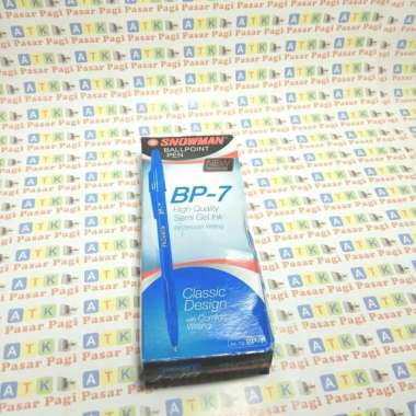 pen snowman bp 7 biru per lusin